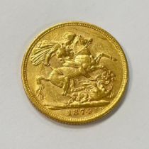 Australian Queen Victoria 1874 Gold Sovereign Victorian "S" Sydney Mint Mark