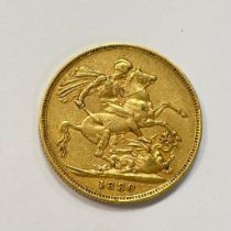 Great Britain Queen Victoria 1880 Gold Sovereign Victorian No Mint Mark