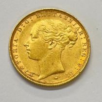 Australia Queen Victoria 1886 Gold Sovereign Victorian "M" Melbourne Mint Mark