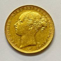 Australia Queen Victoria 1885 Gold Sovereign Victorian "M" Melbourne Mint Mark