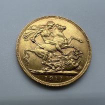 Great Britain King George V 1911 gold sovereign.