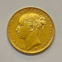 Australia Queen Victoria 1886 Gold Sovereign Victorian "M" Melbourne Mint Mark