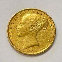 Australian Queen Victoria Shield Back 1871 Gold Sovereign Victorian "S" Sydney Mint Mark