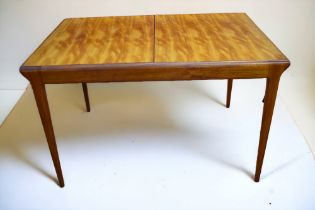 1960s/70s Mackintosh teak table and six dining chairs, two of which are carvers, table pulls apart