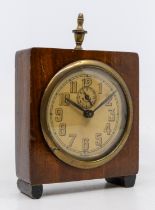 An early 1930s oak cased mantle clock, Arabic numerals, second dial and German made.