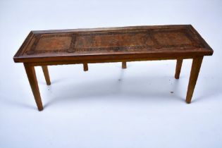 An early 20th Century mahogany pierced top Indian style coffee table.