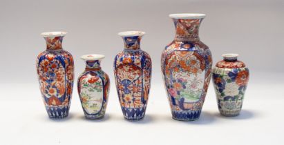 A collection of late 19th Century Chinese decorative export vases.(5)