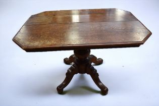 Two 19th Century mahogany sutherland drop leaf tables along with 19th Century oak parlour occasional