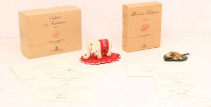 Steiff: A boxed Steiff Little Elephant Pincushion, Limited No. 3432. Reference 420313. Together with