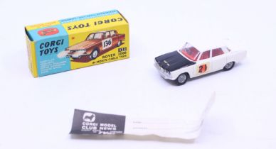 Corgi: A boxed Corgi Toys, Rover 2000 in Monte-Carlo Trim #21, International Rally Finish, Reference