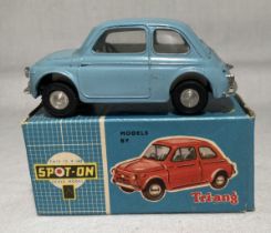 Spot-on: A boxed Triang Spot-on, Fiat 500, Reference 185. Original box, general wear expected with