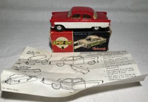 Spot-on: A boxed Triang Spot-on, Ford Zodiac Model, Reference 100/SL. Original box with