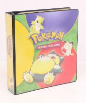 Pokemon: One binder of assorted Wizards of the Coast Pokemon cards, mostly non-holographic cards,