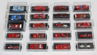 Diecast: A collection of twenty assorted 1:43 diecast Ferraris to include: Art Model, Brumm, Red