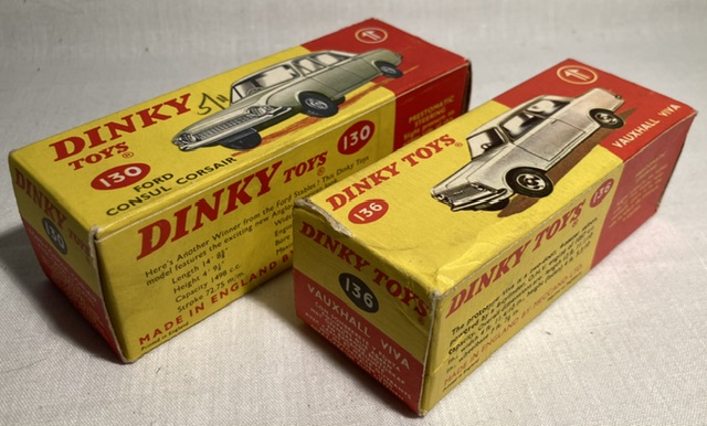 Dinky: A pair of boxed Dinky Toys, Ford Consul Corsair, Reference No. 130; and Vauxhall Viva, - Image 3 of 5