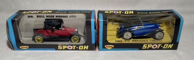 Spot-on: A pair of boxed Triang Spot-on, Bull Nose Morris, Reference 266; and PB Midget, Reference