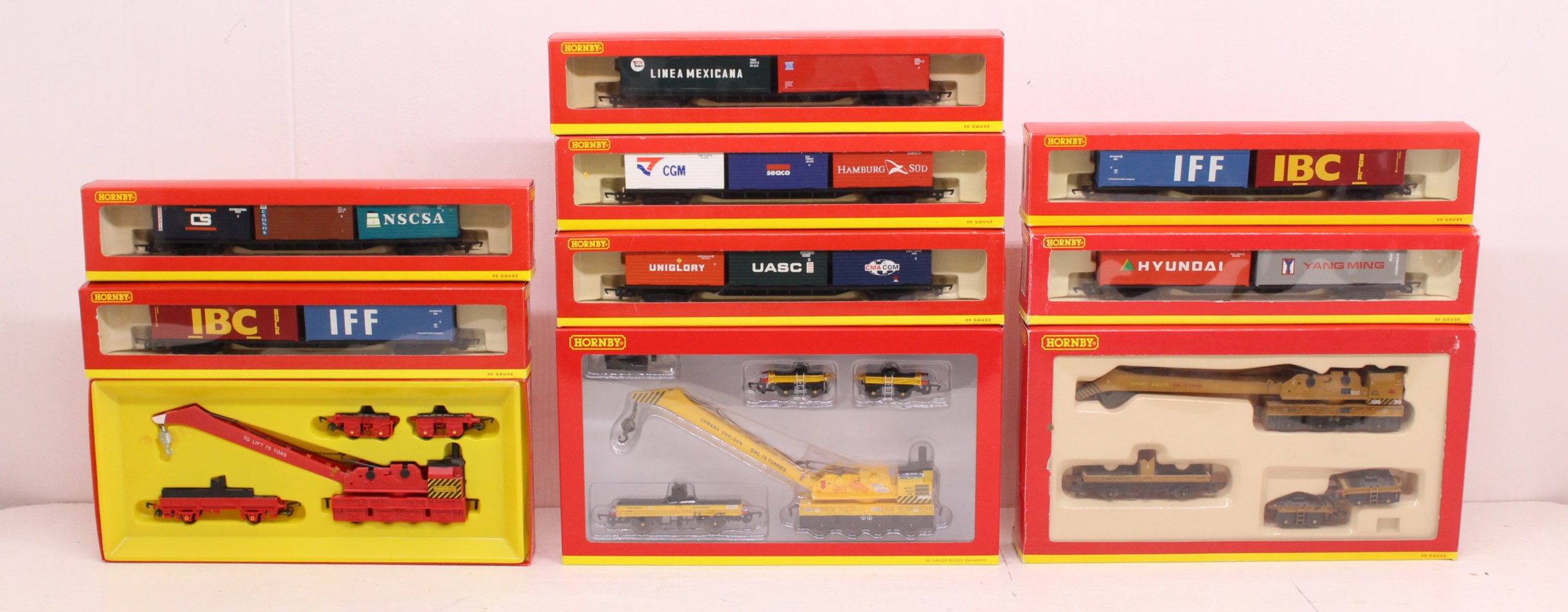 Hornby: A collection of ten various boxed Hornby Railways, OO Gauge, rolling stock to include: