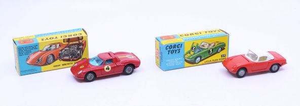 Corgi: A pair of boxed Corgi Toys, Ferrari 'Berlinetta' 250 Le Mans, Reference No. 314; and Lotus