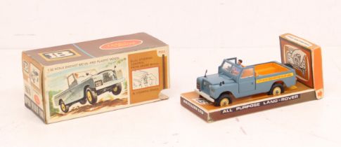 Britains: A boxed Britains Toys, All Purpose Land-Rover, Reference No. 9676. Blue-grey livery,