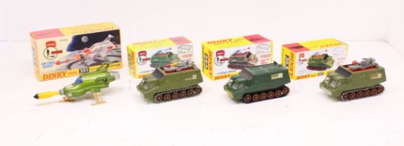 Dinky: A collection of three Dinky Toys, Shado 2 Mobile, 353; together with a U.F.O. Interceptor,