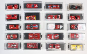 Diecast: A collection of twenty assorted 1:43 diecast Ferraris to include: Art Model, Brumm, Model