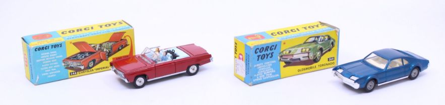 Corgi: A pair of boxed Corgi Toys, Chrysler 'Imperial', Reference No. 246; and Oldsmobile Tornado,