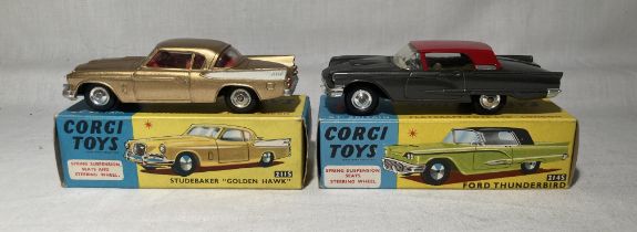 Corgi: A pair of boxed Corgi Toys, Studebaker "Golden Hawk", Reference No. 211S; and Ford