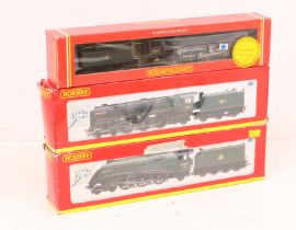 Hornby: A collection of three Hornby boxed OO Gauge locomotives to comprise: BR 4-6-2 Class A4