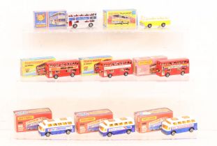 Matchbox: A collection of eight boxed Matchbox 75 Series vehicles to comprise: Superfast 12 Setra