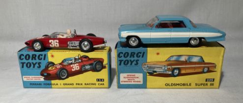 Corgi: A pair of boxed Corgi Toys, Ferrari Formula 1 Grand Prix Racing Car, Reference No. 154; and