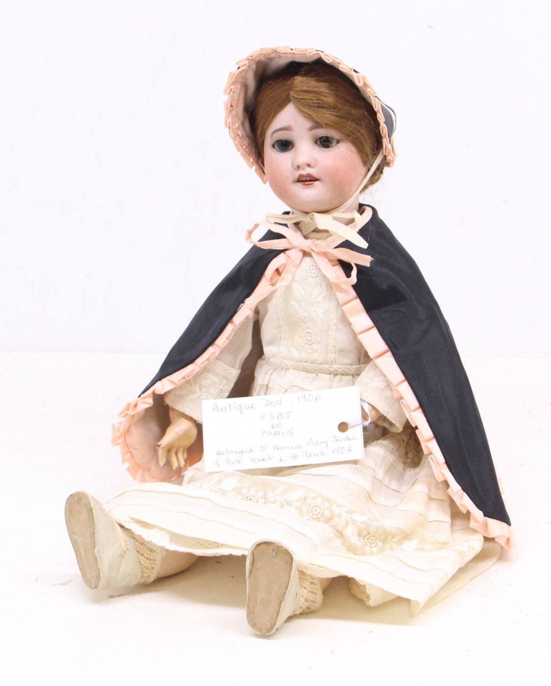 SFBJ: An early 20th century, bisque head doll, Société Française de Fabrication de Bébé & Jouets (