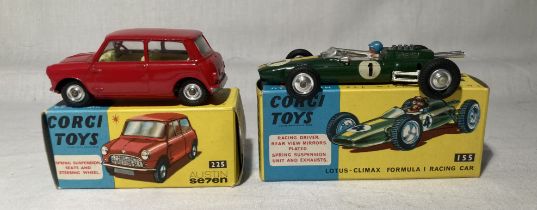 Corgi: A pair of boxed Corgi Toys, Lotus-Climax Formula 1 Racing Car, Reference No. 155; and