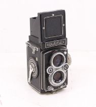 Rolleiflex: A Franke & Heidecke Rolleiflex 3.5B twin-lens camera, with original case, Serial