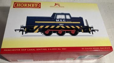 Hornby: A boxed Hornby Railways, Manchester Ship Canal Sentinel 0-6-0DH No. 3001, R30084. Original