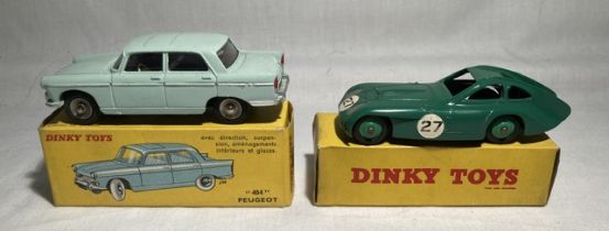 Dinky: A pair of boxed Dinky Toys, Bristol 450 Coupe, Reference No. 163; and French Dinky 404