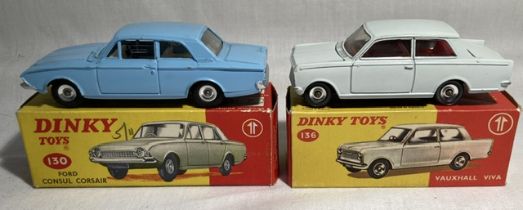 Dinky: A pair of boxed Dinky Toys, Ford Consul Corsair, Reference No. 130; and Vauxhall Viva,
