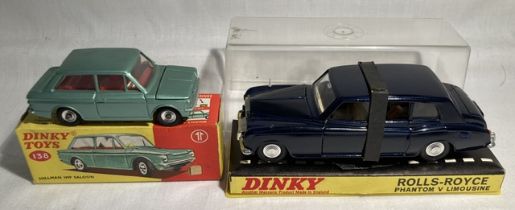 Dinky: A pair of boxed Dinky Toys, Hillman Imp Saloon, Reference No. 138; and Rolls-Royce Phantom