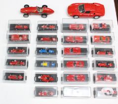 Diecast: A collection of approx. 25 assorted 1:43 diecast Ferraris to include: Red Line Models,