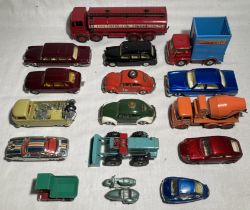Diecast: A collection of assorted diecast vehicles to include: Corgi, Dinky and Matchbox vehicles: