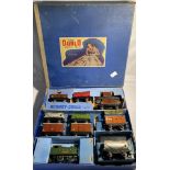 Hornby: A boxed Hornby Dublo, 3-rail Electric Train Set EDG7 Tank Goods set, Boxed with track,