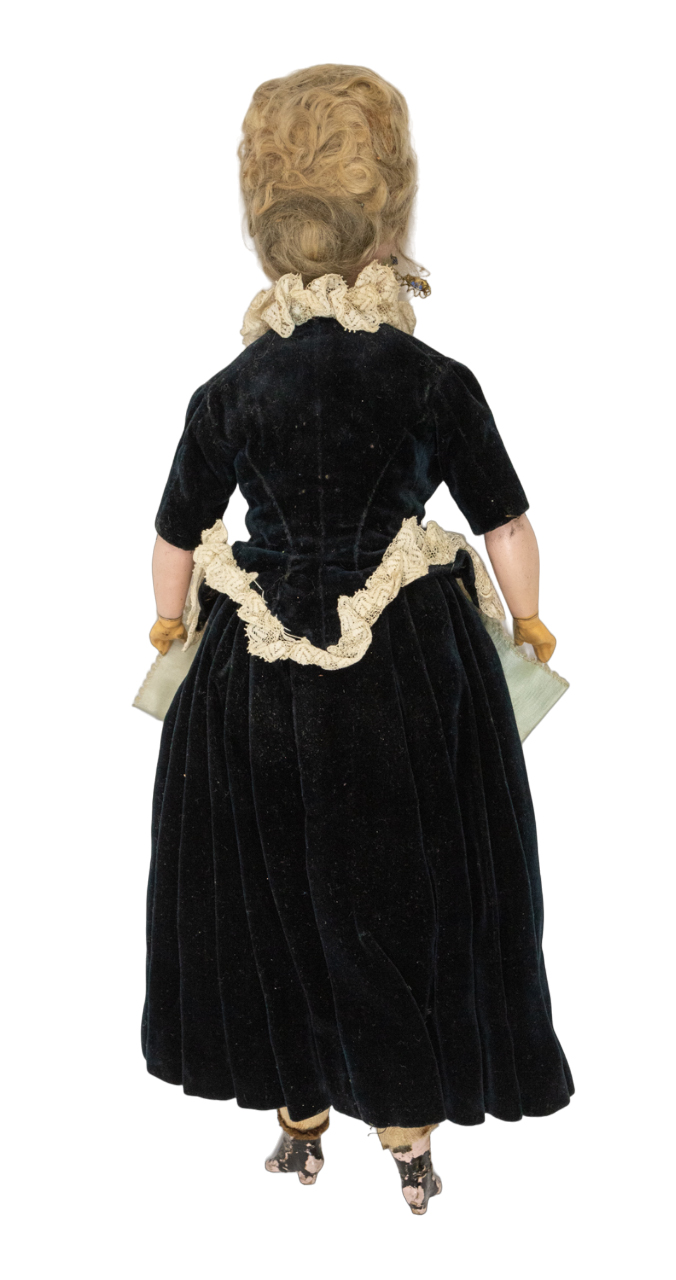 Wax Doll: A late 19th century wax doll of Queen Alexandra. Wax painted face, filled body, original - Image 2 of 7