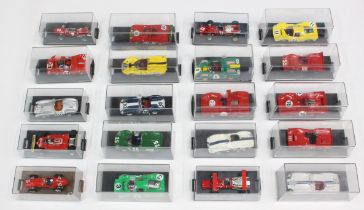 Diecast: A collection of twenty assorted 1:43 diecast Ferraris to include: Brumm, Art Model,