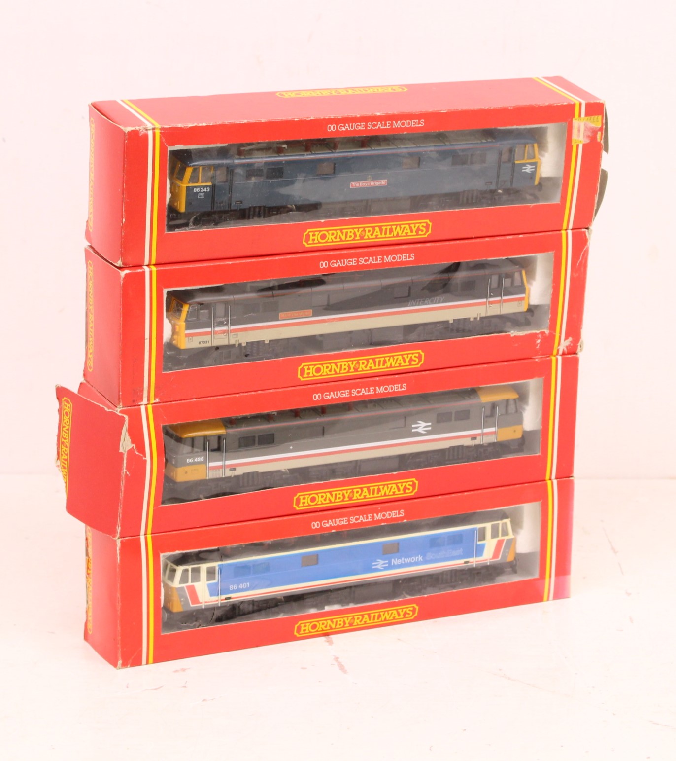 Hornby: A collection of four boxed Hornby Railways, OO Gauge, diesel locomotives to comprise: