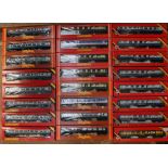Hornby: A collection of twenty-four boxed Hornby Railways, OO Gauge, coaches to include: R921, R439,