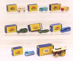 Matchbox: A collection of seven assorted boxed Matchbox 75 Series vehicles to comprise: Bedford Milk