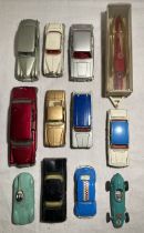 Diecast: A collection of assorted playworn diecast vehicles to include: Dinky Triumph 2000 with