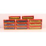 Hornby: A collection of eleven boxed Hornby Railways, OO Gauge, coaches and rolling stock to