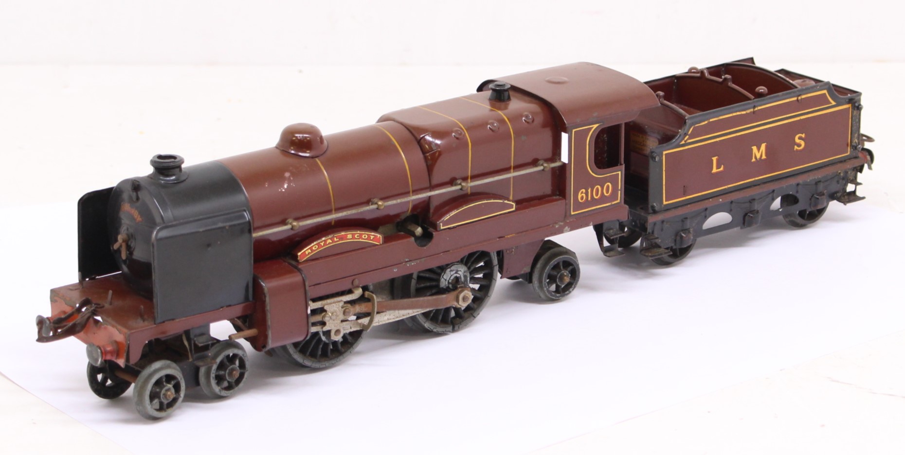 Hornby: A Hornby, O Gauge, clockwork, Royal Scot 6100, 4-4-2, locomotive and tender. Locomotive - Image 2 of 4