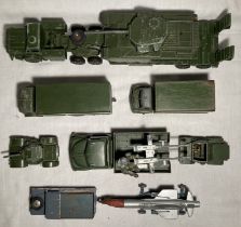 Diecast: A collection of assorted military vehicles, to include Dinky, Lone Star and Corgi examples.
