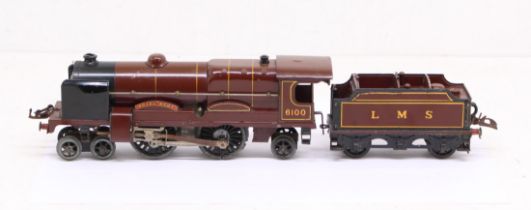 Hornby: A Hornby, O Gauge, clockwork, Royal Scot 6100, 4-4-2, locomotive and tender. Locomotive